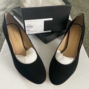 Talbots Elegant Black Suede Heels
